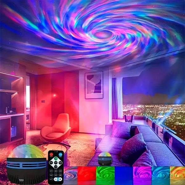 LED Galaxy Star Projector Light – RGB Smart Aurora Lamp