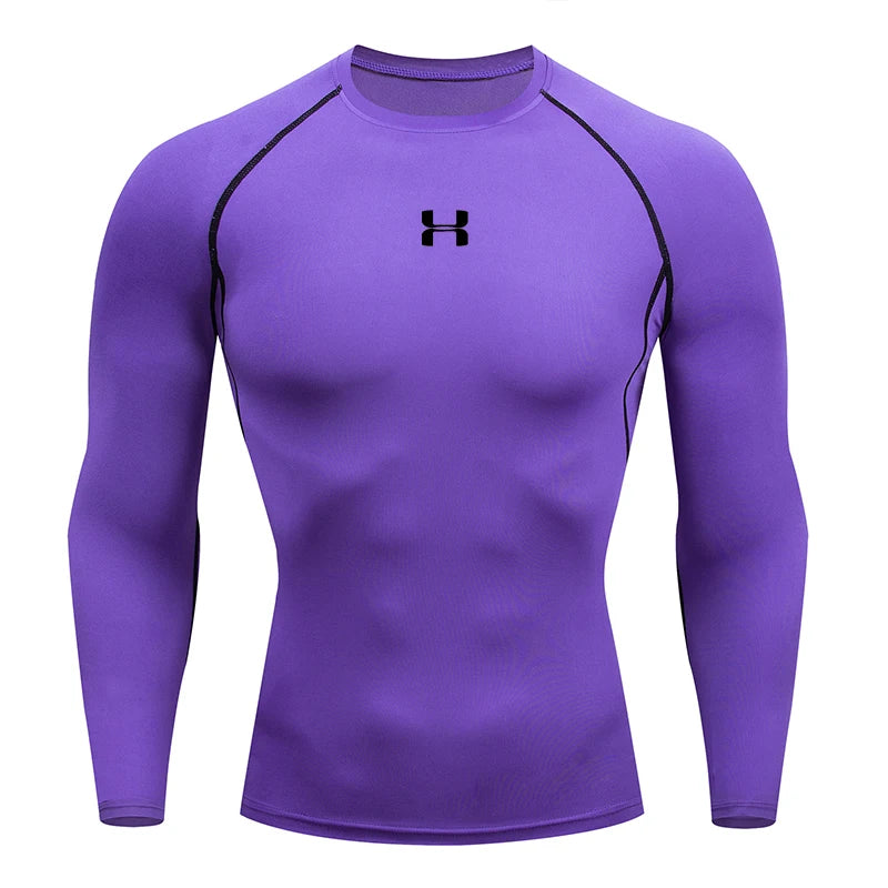Men’s Compression Running T-Shirt – Long Sleeve Athletic Top
