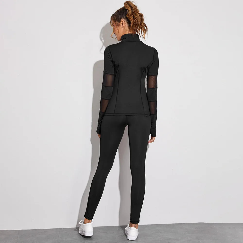Winter Yoga Fitness Set – Women’s Athletic Suit