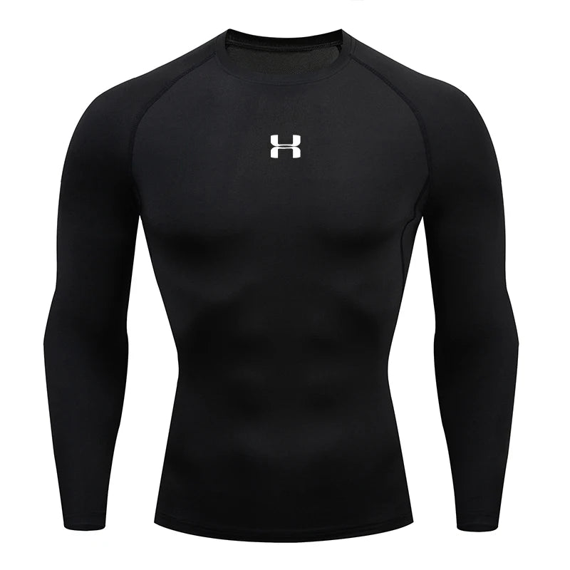 Men’s Compression Running T-Shirt – Long Sleeve Athletic Top