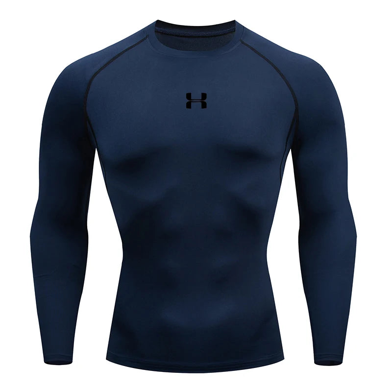Men’s Compression Running T-Shirt – Long Sleeve Athletic Top