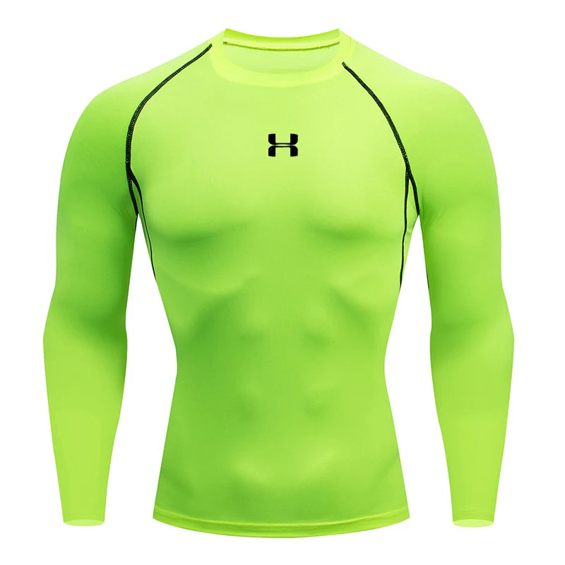 Men’s Compression Running T-Shirt – Long Sleeve Athletic Top