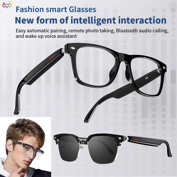 2-in-1 Smart Audio Glasses with Bluetooth