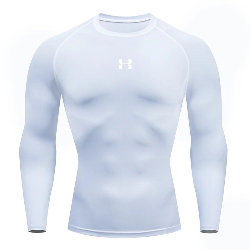 Men’s Compression Running T-Shirt – Long Sleeve Athletic Top