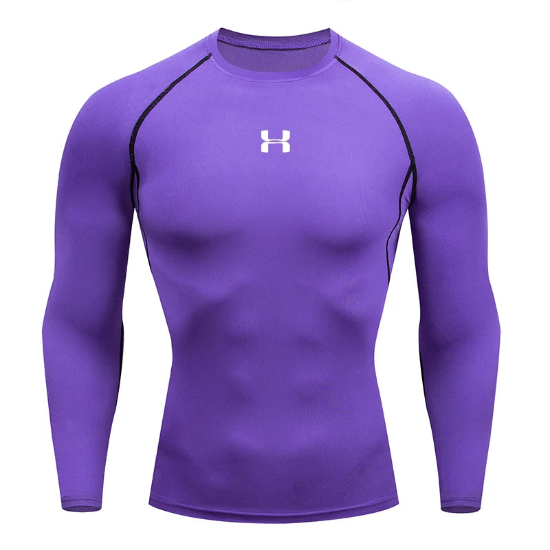 Men’s Compression Running T-Shirt – Long Sleeve Athletic Top
