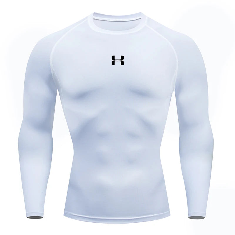 Men’s Compression Running T-Shirt – Long Sleeve Athletic Top