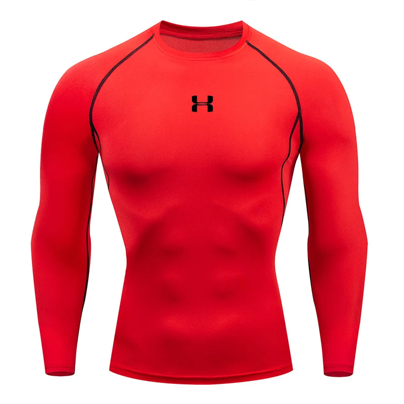 Men’s Compression Running T-Shirt – Long Sleeve Athletic Top