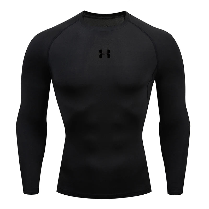 Men’s Compression Running T-Shirt – Long Sleeve Athletic Top