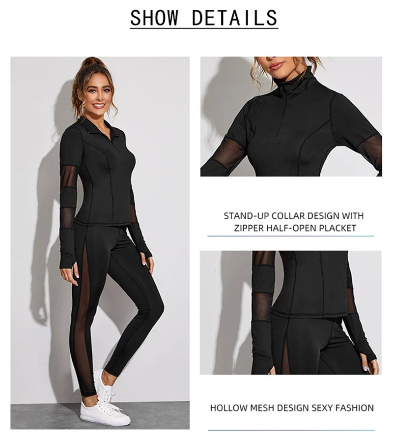 Winter Yoga Fitness Set – Women’s Athletic Suit